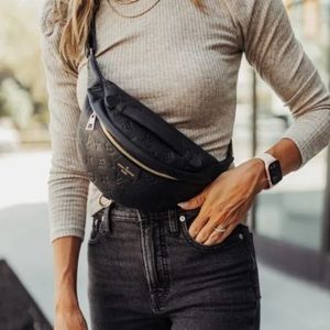 Louis Vuitton Empreinte Implant Bum Bag Leather Noir